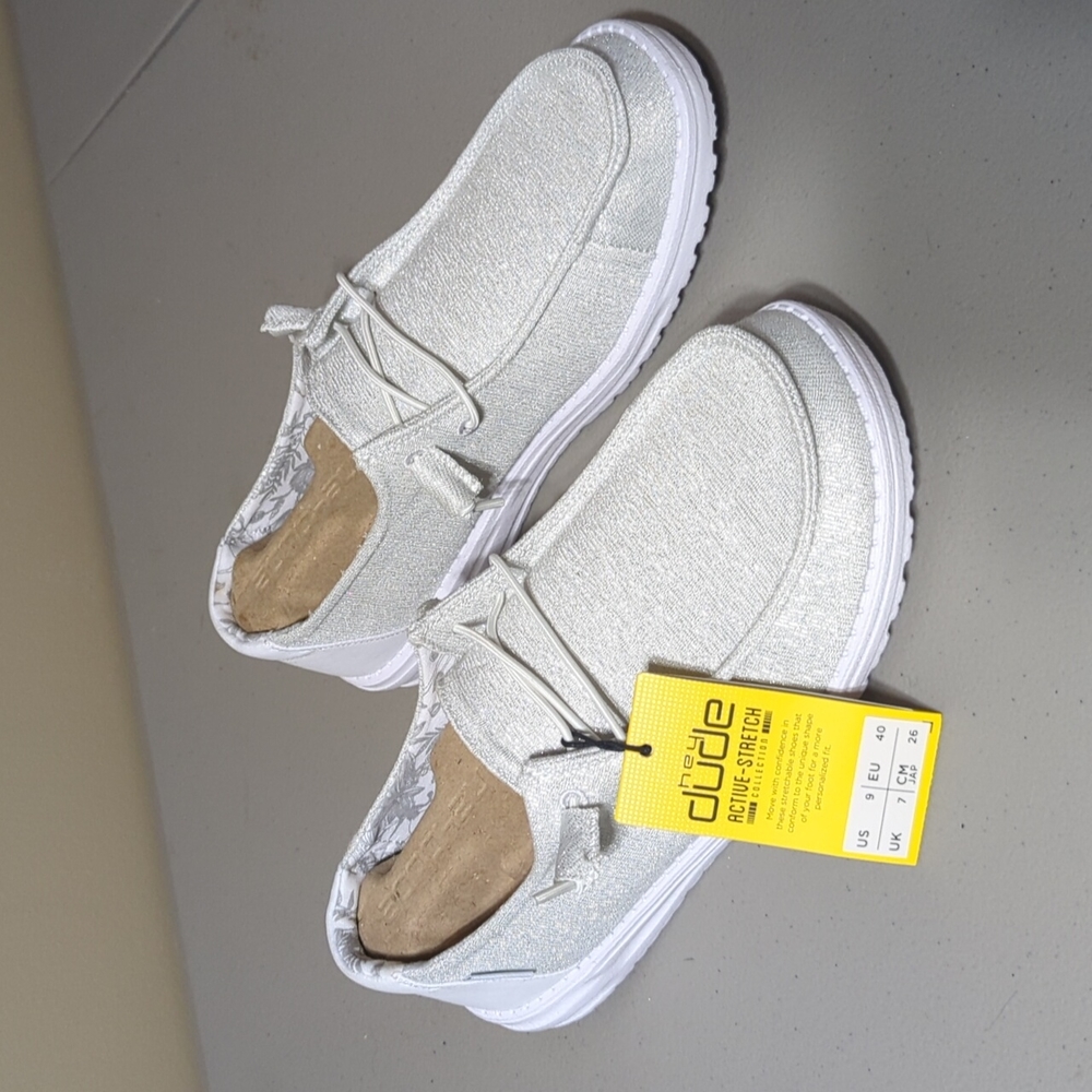 Hey dude slip ons (wore one time)